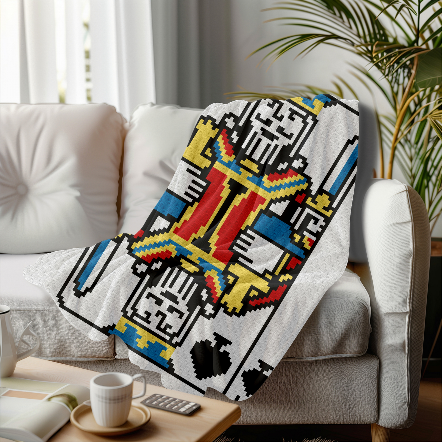 Poker King Of Spades Graph + Written Pattern For C2C & Tapestry Crochet | Poker Blanket | Cards Game Afghan | Graphgan Gifts For Men Gambler