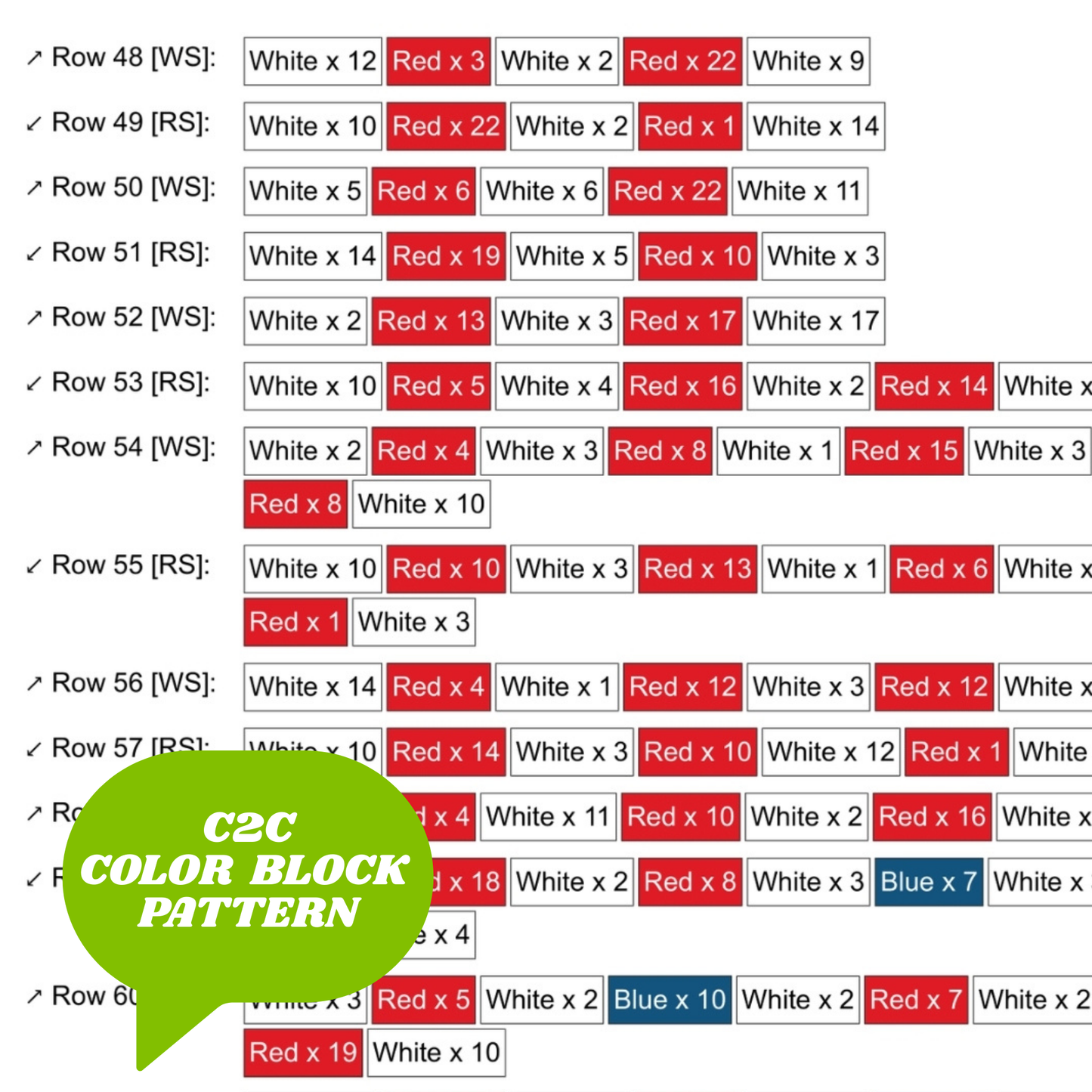 Patriotic Hand Pattern + Graph for C2C & Tapestry Crochet | Crochet 4th Of July C2C Blanket American Red White Blue Stars USA America Afghan