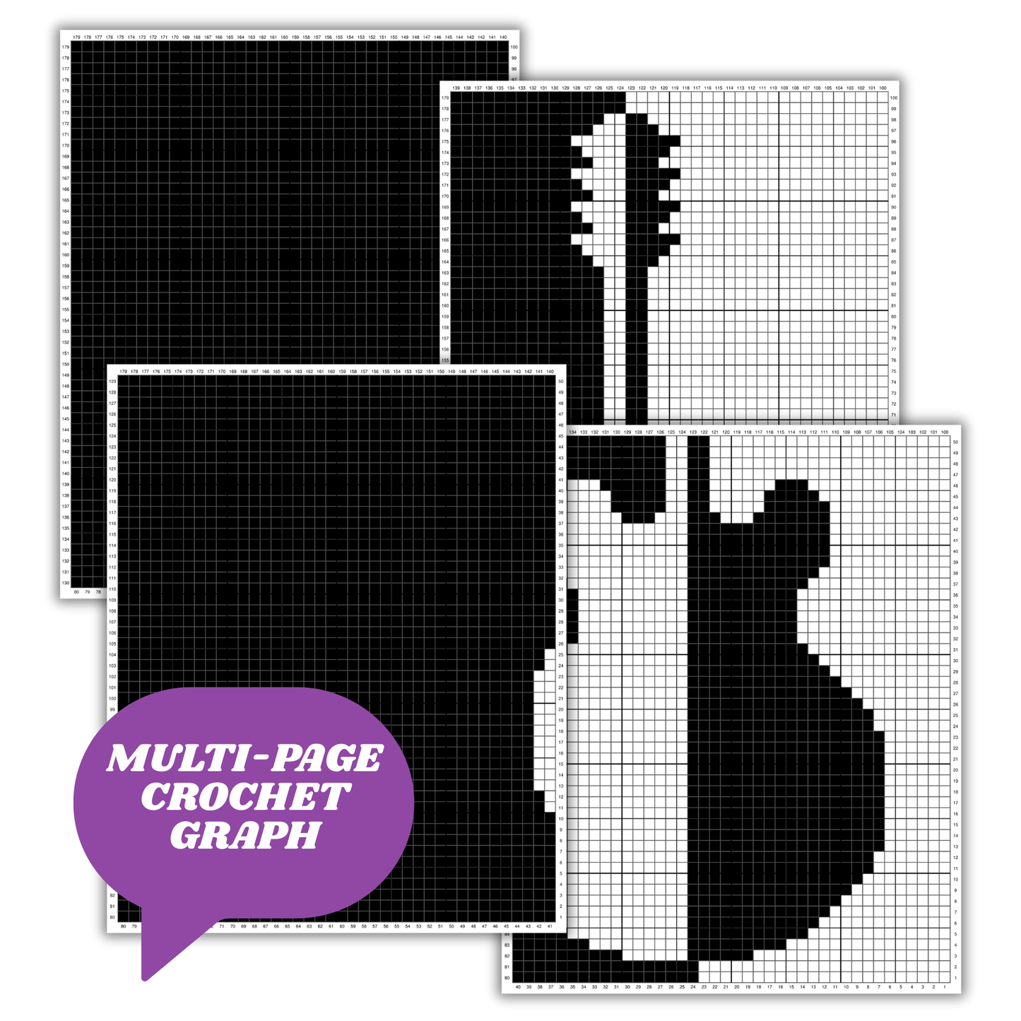 Grandioso Guitar Graph and Pattern C2C & Tapestry Crochet - C2C Guitar Blanket Graphgan - Musical Crochet Blanket - Teacher Gifts C2C Afghan