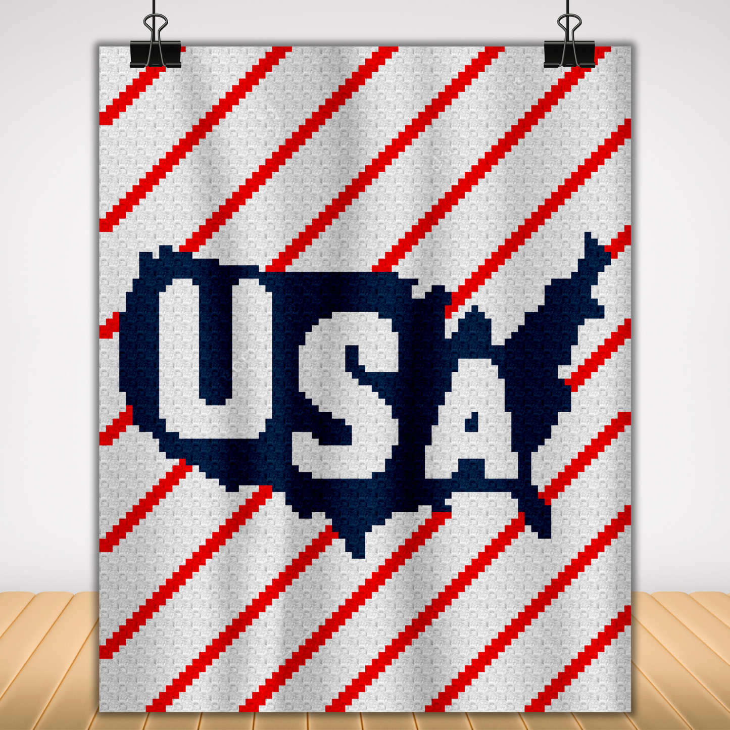 Independence Day Throw by Magic Yarn Pixels