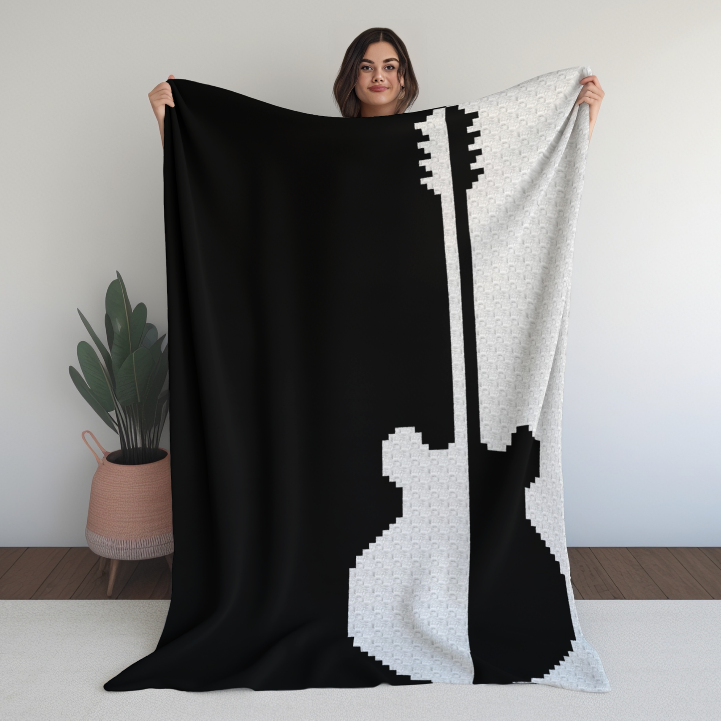 Grandioso Guitar Graph and Pattern C2C & Tapestry Crochet - C2C Guitar Blanket Graphgan - Musical Crochet Blanket - Teacher Gifts C2C Afghan