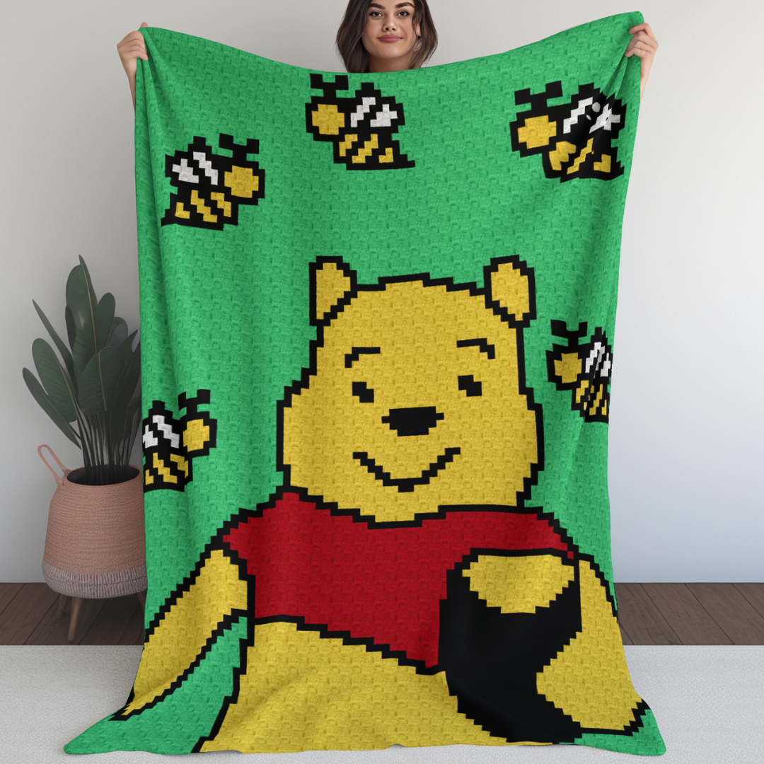 Winnie The Pooh Bear C2C Crochet Pattern by Magic Yarn Pixels