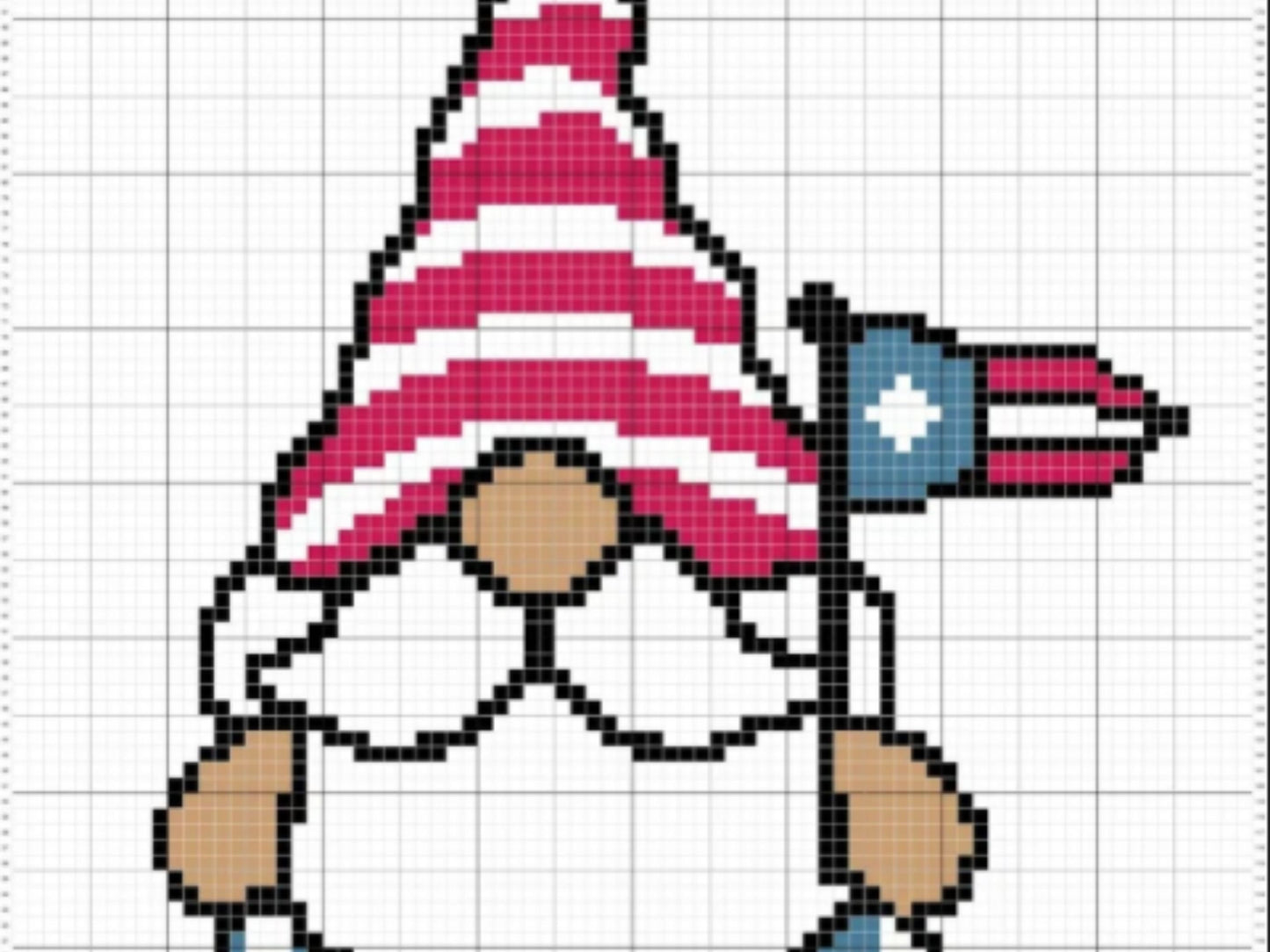 4th Of July Patriotic Gnome Graph + Written Pattern For C2C & Tapestry Crochet - C2C Gnome Graphghan - Gnome Crochet Blanket -Crochet Afghan