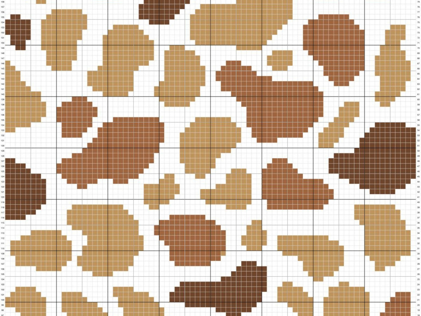Brown Spotted Cow Print Graph + Written Pattern For C2C & Tapestry Crochet - Crochet Cow Pattern - Crochet Cow Blanket Animal Print blanket