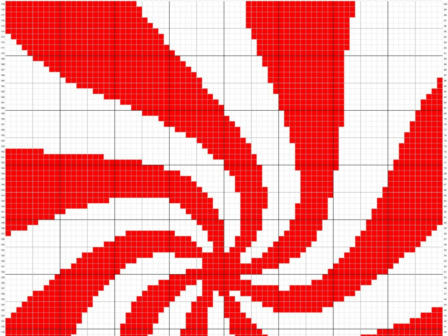 Christmas Candy Cane Swirl Graph + Written Pattern For C2C & Tapestry Crochet - Candy Cane Crochet Pattern - C2C Christmas Blanket Baby Gift