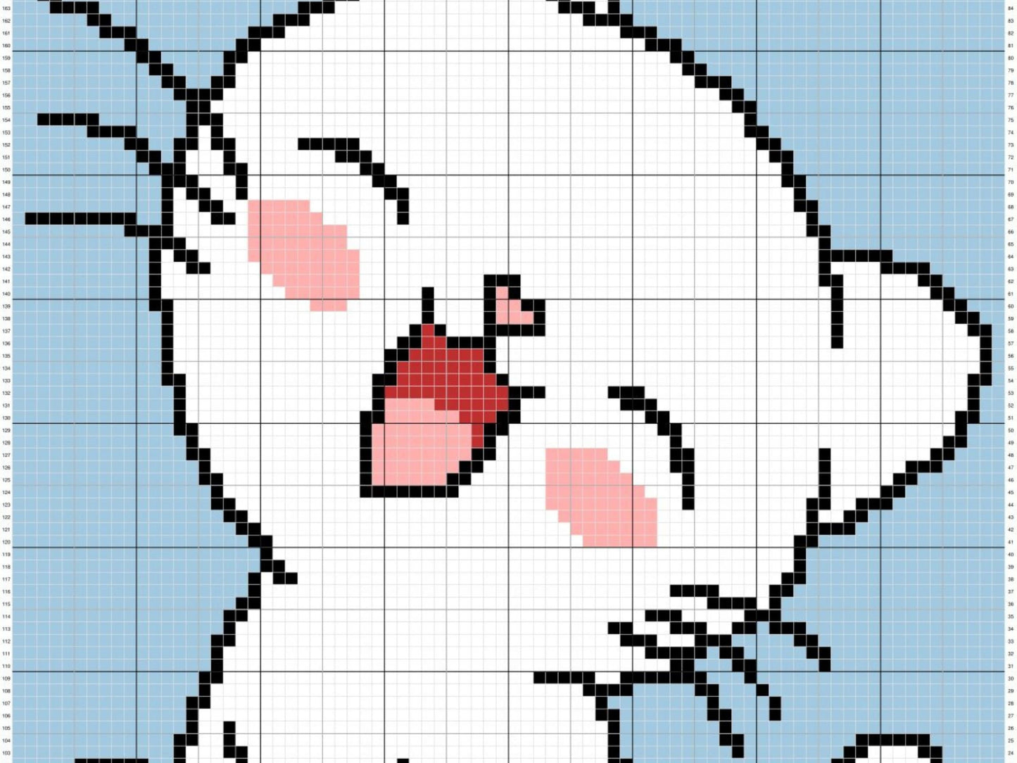 Cute Baby Cat Graph + Written Pattern For C2C & Tapestry Crochet - Crochet Cat C2C Graphgan - Crochet Cat Baby Blanket - Animal Baby Blanket