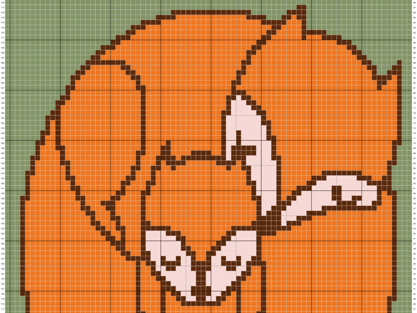 Valentines Fox Love Graph & Pattern C2C and Tapestry Crochet Fox Crochet Graphgan Animal Crochet Blanket Forest Animal C2C Blanket Gift Baby