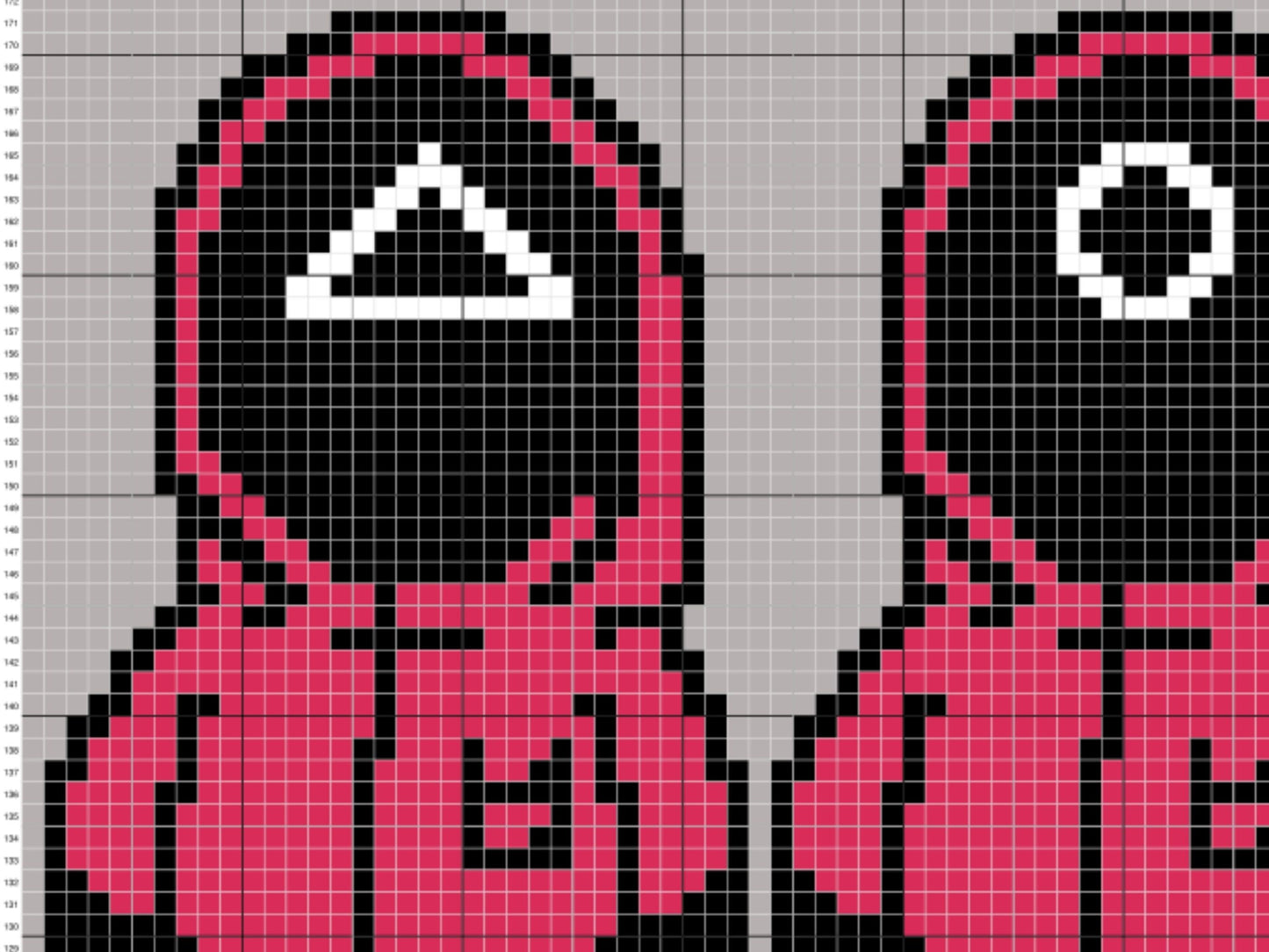 Red Minions Graph & Pattern C2C and Tapestry Crochet Pink Soldier Crochet Graphgan Pink Soldier Pattern Crochet Blanket Pink Soldier Pattern