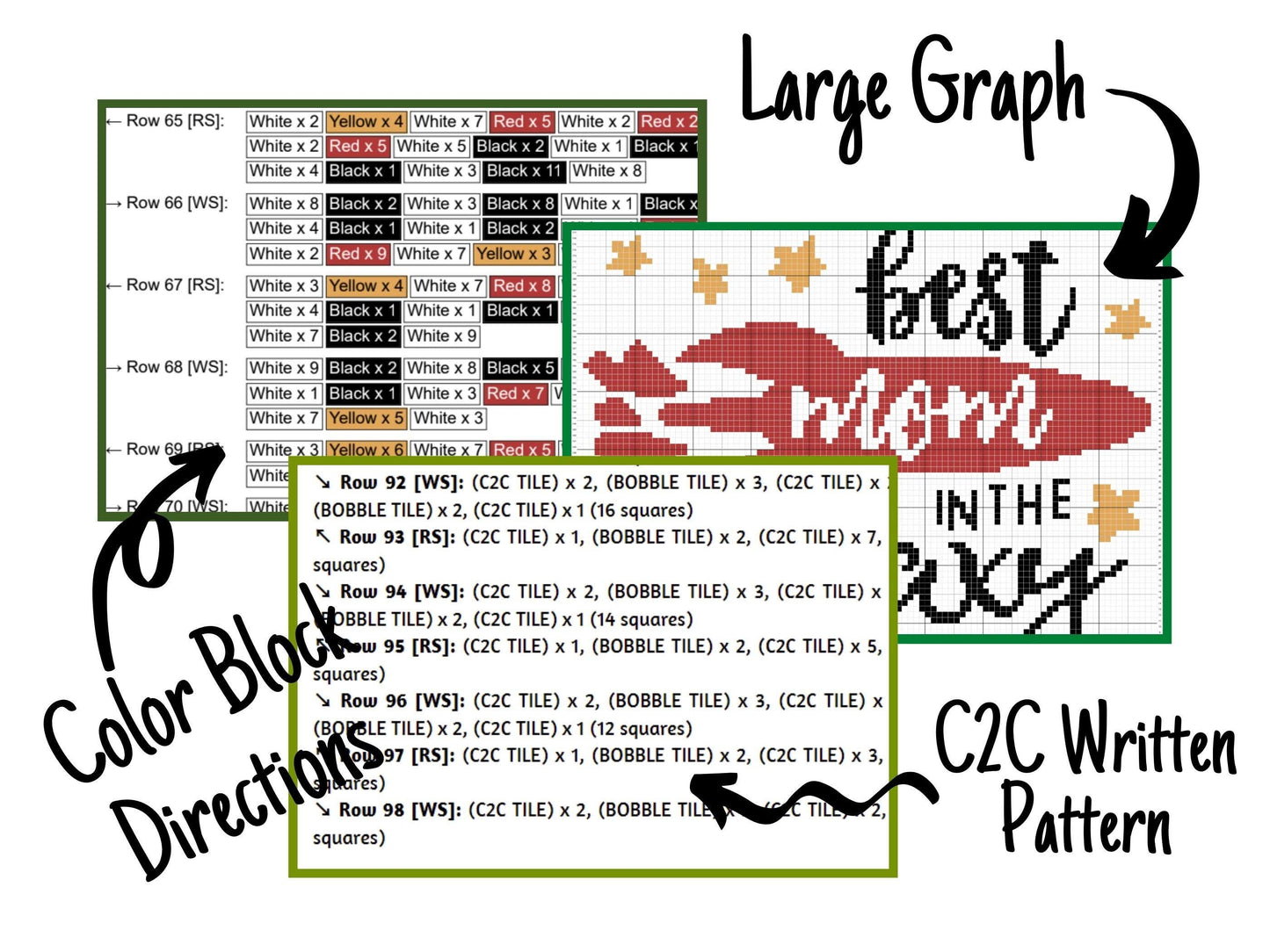 Best Mom In The Galaxy Graph & Pattern C2C Tapestry Crochet Mom Blanket Graphgan Gift For Mom Crochet Blanket C2C Mothers Day Blanket Gifts