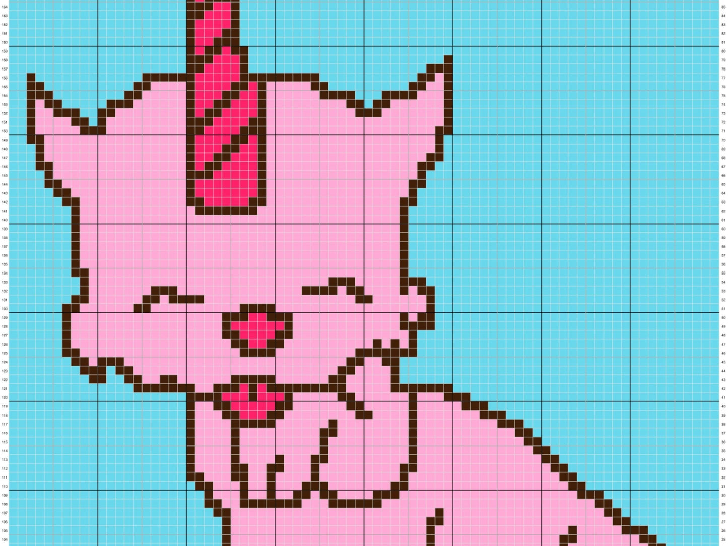 Caticorn Cat Unicorn Graph & Pattern C2C and Tapestry Crochet - Crochet Unicat Graphgan Cute Cat Crochet Blanket - C2C Cat Blanket Gift Baby