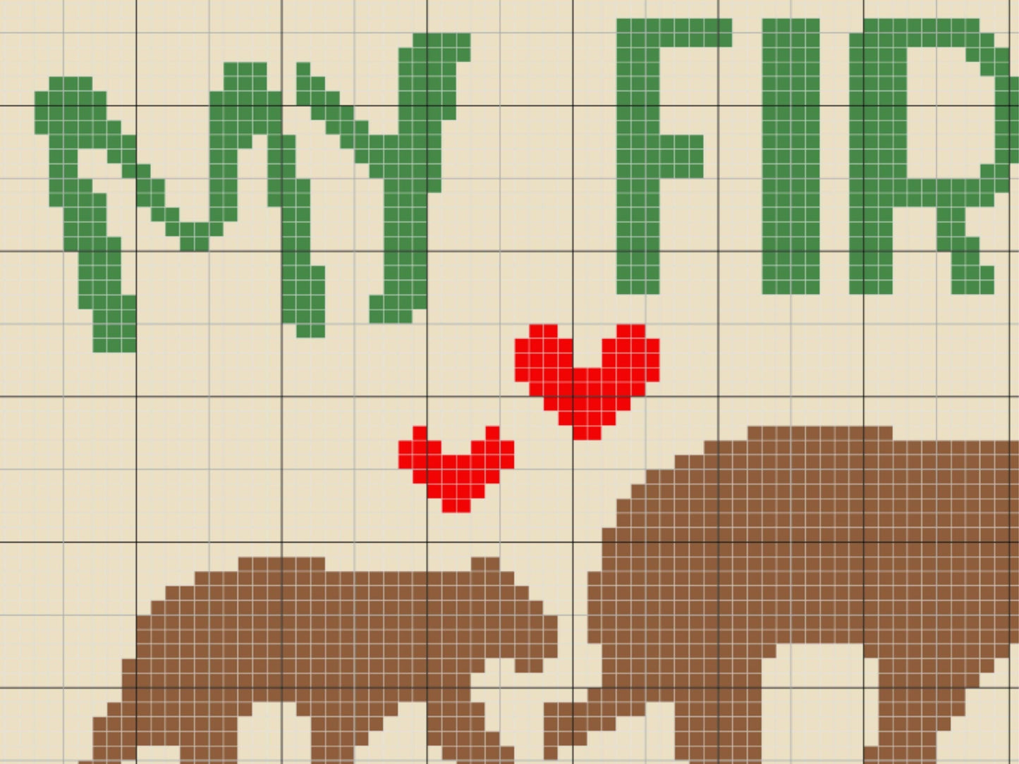 My First Father's Day Graph and Pattern C2C & Tapestry Crochet - Bear C2C Graphgan Crochet Woodland Blanket - Fathers Day Blanket Baby Gift