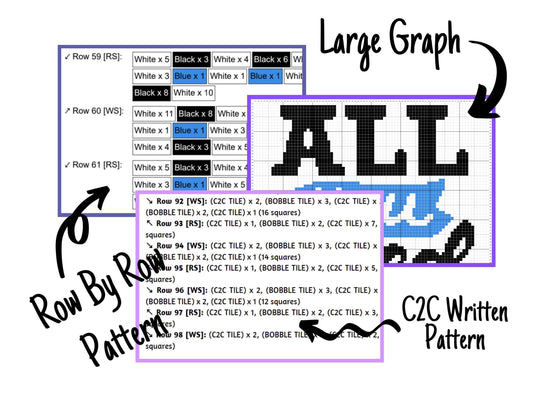 All You Need Is Woof Graph and Pattern C2C & Tapestry Crochet - Quote Graphgan Crochet Dog Blanket - C2C Puppy Blanket Gifts For Dog Lovers