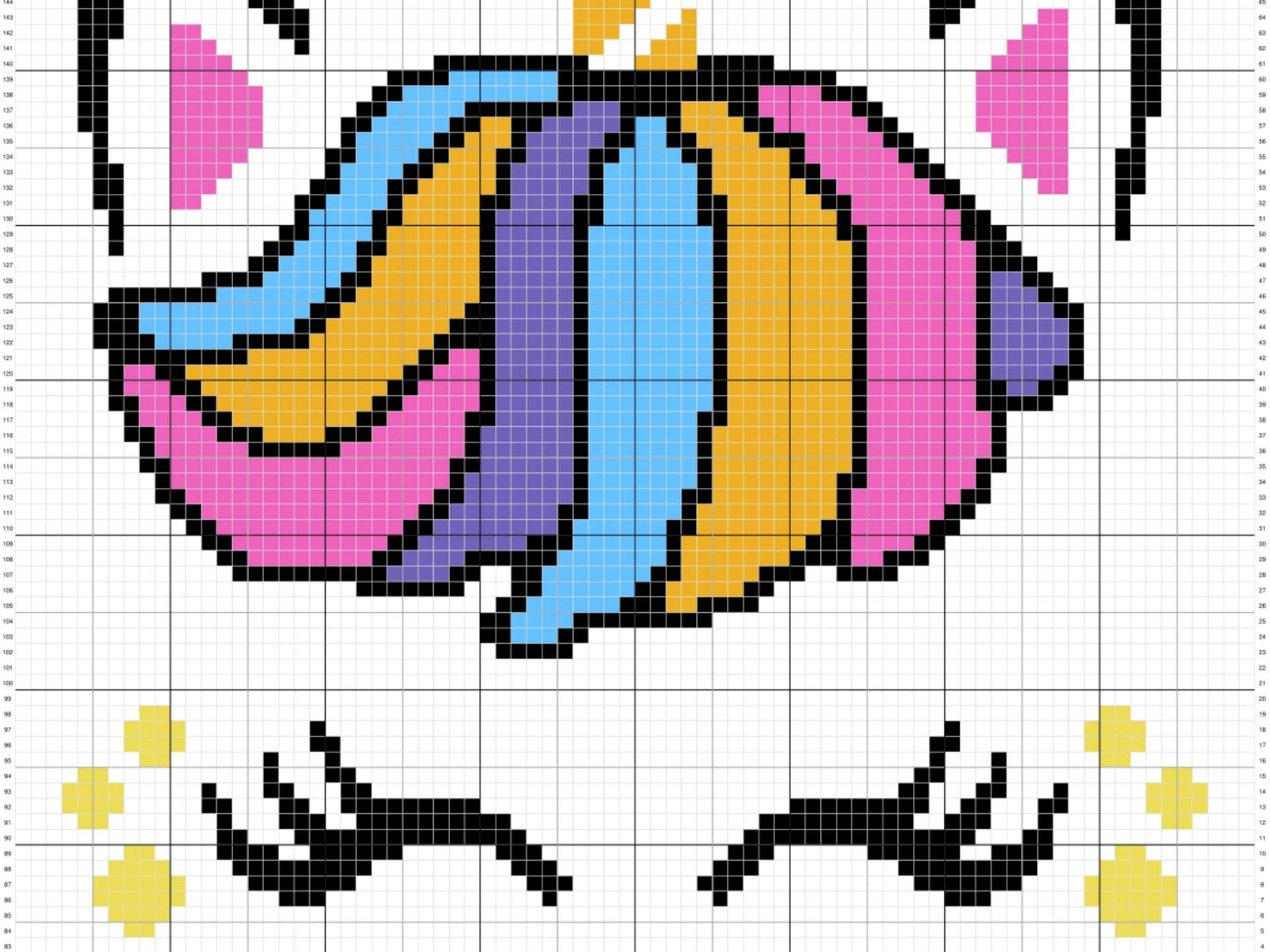 Rainbow Unicorn Boy Graph and Pattern C2C & Tapestry Crochet - C2C Unicorn Graphgan- Crochet Unicorn Blanket - C2C Rainbow Baby Blanket Gift