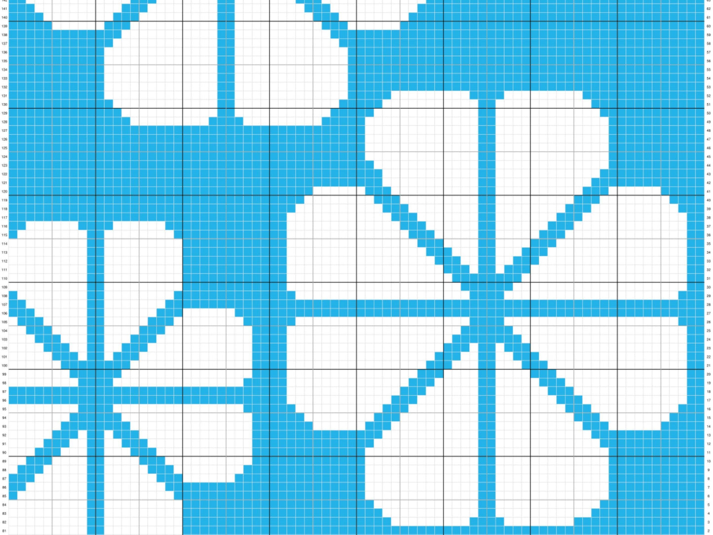 Abstract Daisy Print Graph and Pattern C2C & Tapestry Crochet - Flower C2C Throw Graphgan Crochet Daisy Blanket - C2C Daisy Blankets Crochet