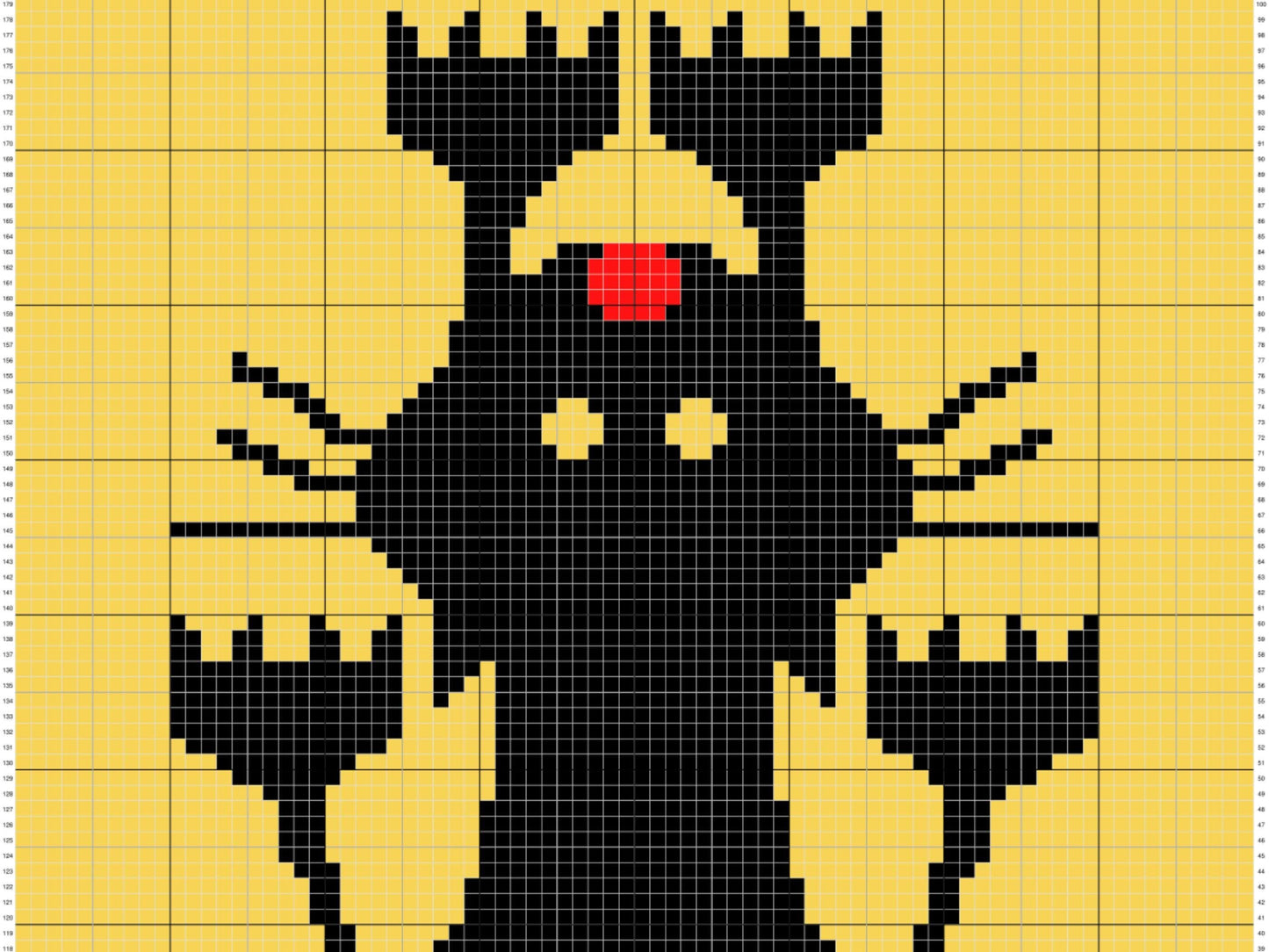 Black Cat Hanging On Graph and Pattern C2C & Tapestry Crochet - Black Cat C2C Graphgan Cat Blanket Gift Baby - Black Cat Crochet C2C Blanket