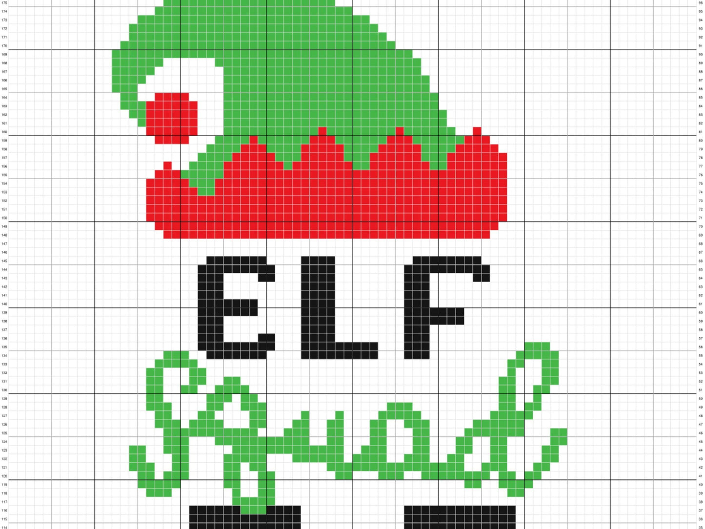 Christmas Elf Squad Graph and Pattern C2C & Tapestry Crochet - Holiday C2C Graphgans - Crochet Elf Patterns - C2C Christmas Elf Blanket Gift
