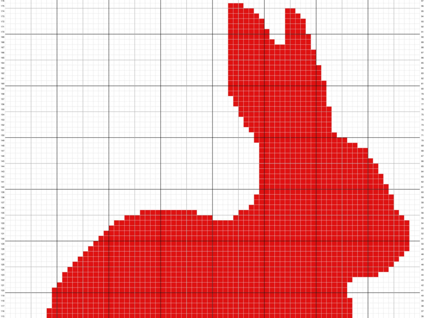 Zodiac Lucky Rabbit Silhouette Graph and Pattern C2C & Tapestry Crochet - Crochet Bunny Blankets - Chinese Rabbit Graphgan C2C Blanket Gifts
