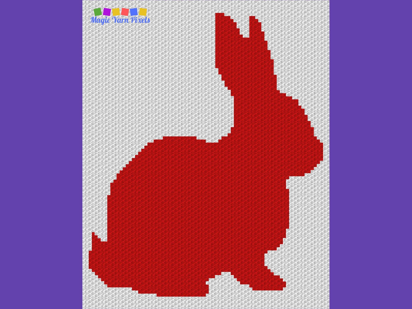 Zodiac Lucky Rabbit Silhouette Graph and Pattern C2C & Tapestry Crochet - Crochet Bunny Blankets - Chinese Rabbit Graphgan C2C Blanket Gifts