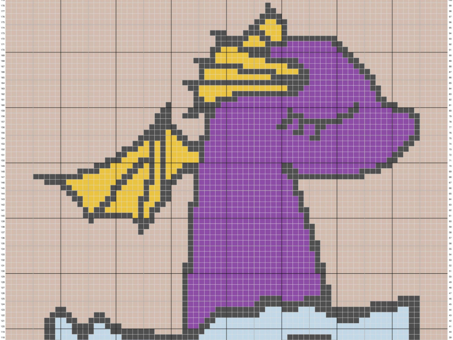 Baby Dragon Graph and Pattern C2C & Tapestry Crochet - Dragon Egg C2C Graphgan Crochet Dragon Blanket - Dragon Crochet C2C Blanket Baby Gift