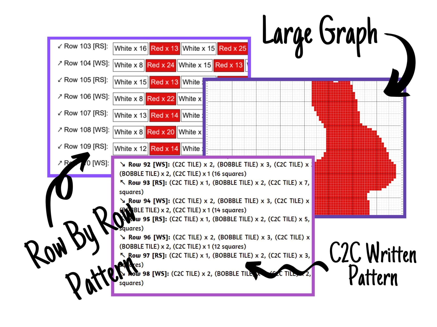 Zodiac Lucky Rabbit Silhouette Graph and Pattern C2C & Tapestry Crochet - Crochet Bunny Blankets - Chinese Rabbit Graphgan C2C Blanket Gifts