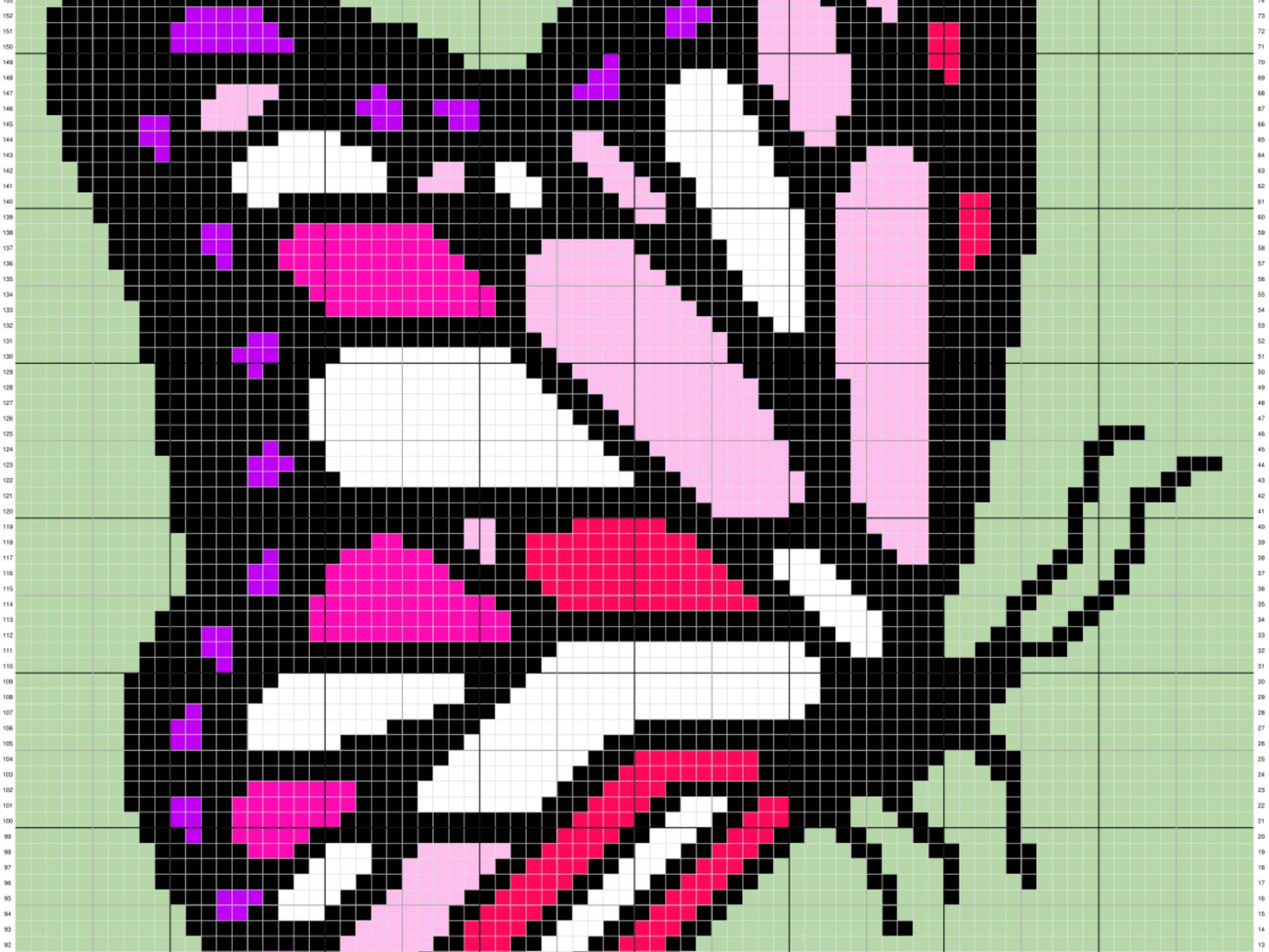 Colorful Butterfly Graph and Pattern C2C & Tapestry Crochet - Crochet Butterfly Graphgan - Crochet Summer Blanket  - C2C Butterfly Baby Gift