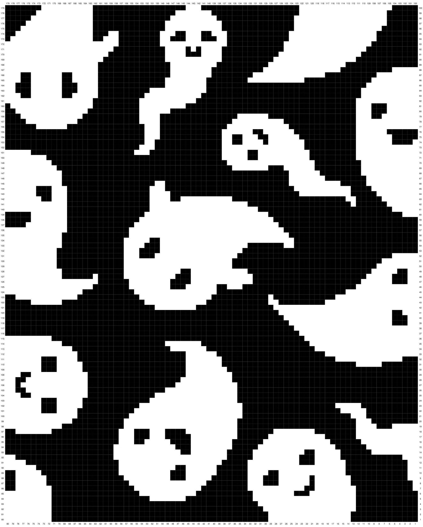Halloween Ghosts Graph + Written Pattern For C2C & Tapestry Crochet - Crochet Ghost Pattern - Halloween Ghosts C2C Crochet Blanket Baby Gift